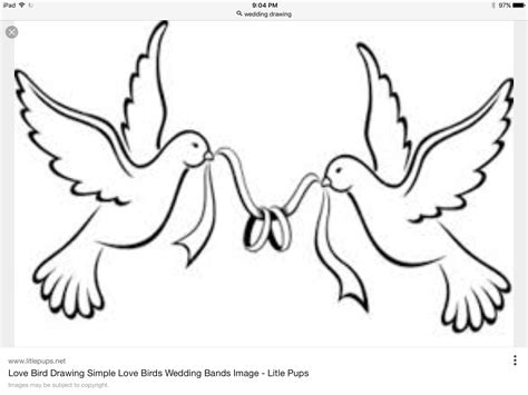 Download 434+ wedding outline love birds drawing Crafts